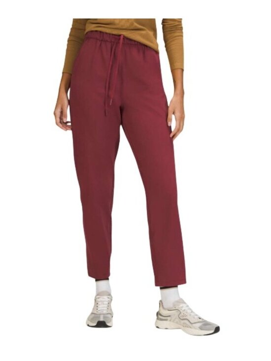 Lululemon Pants - Lululemon Keep Moving High-Rise 7/8 Pant Size Women's Size 4 Mulled Wine Pull On